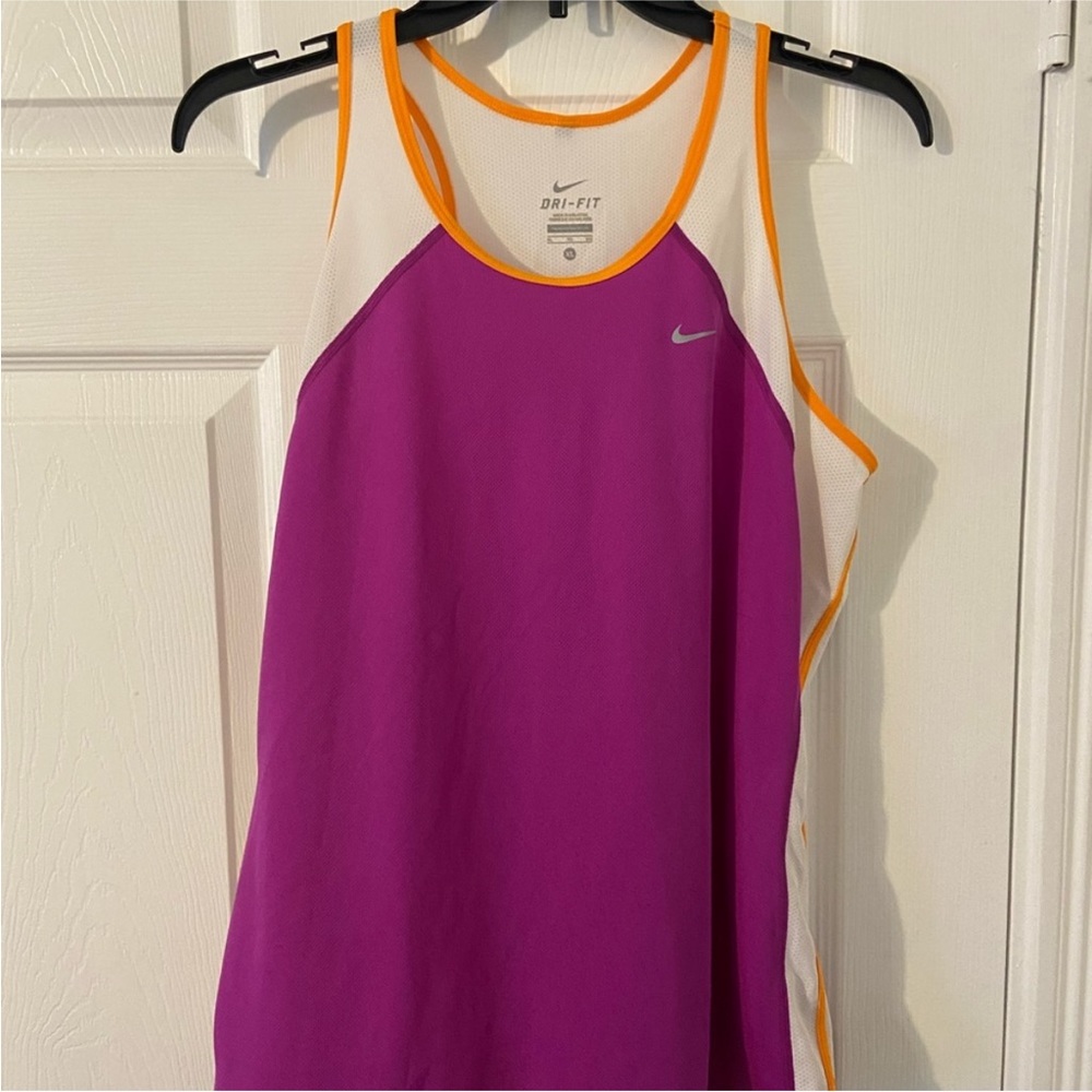 Nike Dri-FIT Purple White Orange Athletic Tank Top Size XL